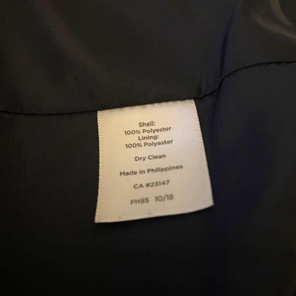 Talbots Long Navy Blue Lined Vest Side Pockets Elegant 100% Polyester Sz S - Picture 6 of 6